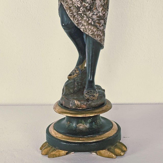 Pair of Venetian Blackamoor Figurines, Italy Circa 1920 For Sale - Image 9 of 14