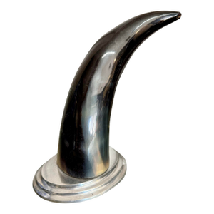 Pewter Mounted Polished Horn