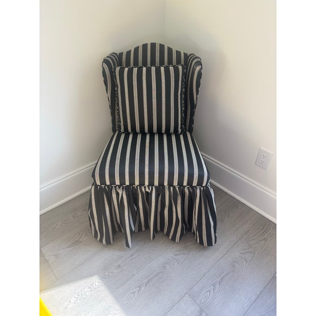 Contemporary Ruffle Slipper Chair For Sale - Image 4 of 5