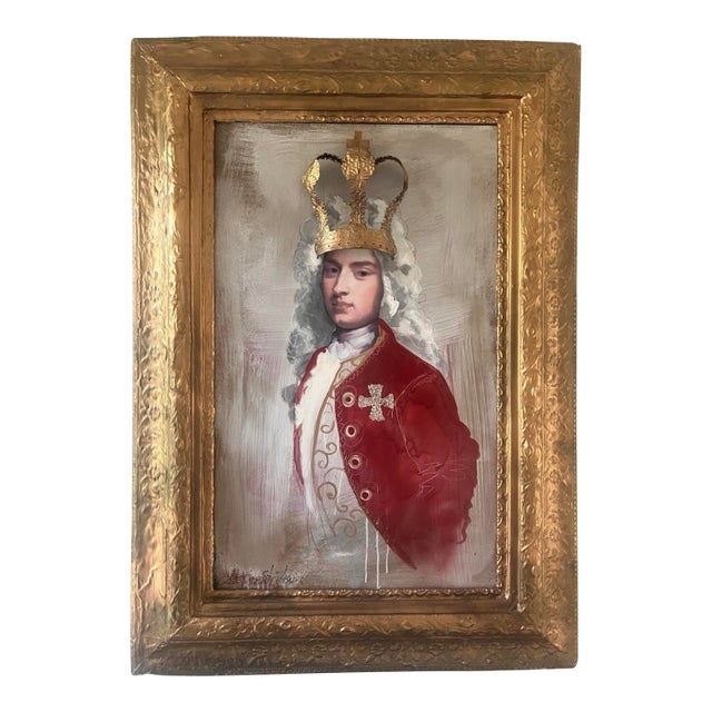Louis St. Lewis "George" Large Original Mixed Media 3d Crown Assemblage Signed For Sale