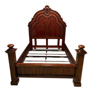 Century Furniture Traditional Queen Headboard, Footboard and Rails For Sale