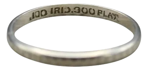 The Izmir: Ladies Antique Platinum Wedding Band
