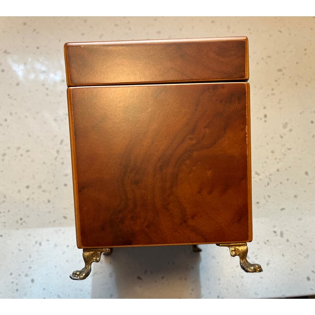 1980s Set of 2 Wooden Tea Caddies, Georgian Sarcophagus Form For Sale - Image 9 of 15