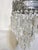 Vintage Silver Rim Upside Down Tiered Crystal Chandelier For Sale - Image 9 of 10