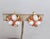 Vintage 1959 Signed Crown Trifari Faux-Pearl & Cabochon Faux-Coral Clip Earrings-2 Pieces For Sale In Philadelphia - Image 6 of 8