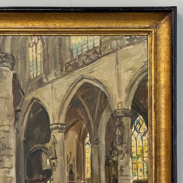 Antique Framed Oil Painting on Canvas Signed Rainbo For Sale In Dallas - Image 6 of 12