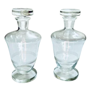 Pair of Art Deco Bar/Boudoir Decanter Bottles