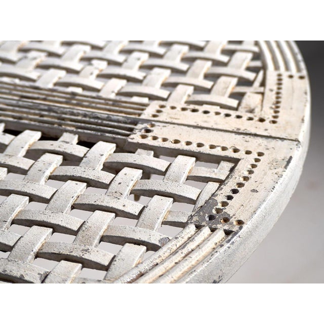 Antique White Round Outdoor Table, 1930s For Sale - Image 6 of 13