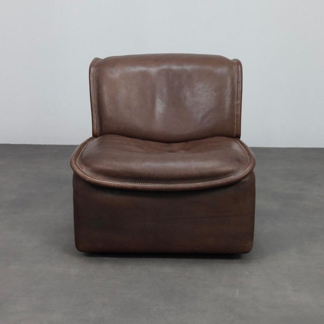 Mid-Century Modern Vintage DS-12 Modular Leather Sofa from de Sede, 1970s, Set of 5 For Sale - Image 3 of 11