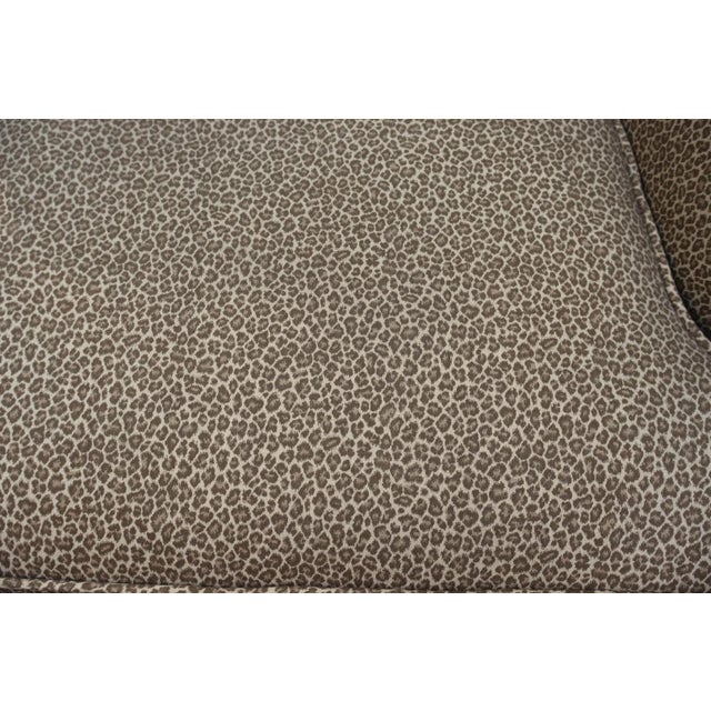 1970s 1970s Hollywood Regency Cheetah Print Tufted Barrel Back Swivel RockerChair For Sale - Image 5 of 9