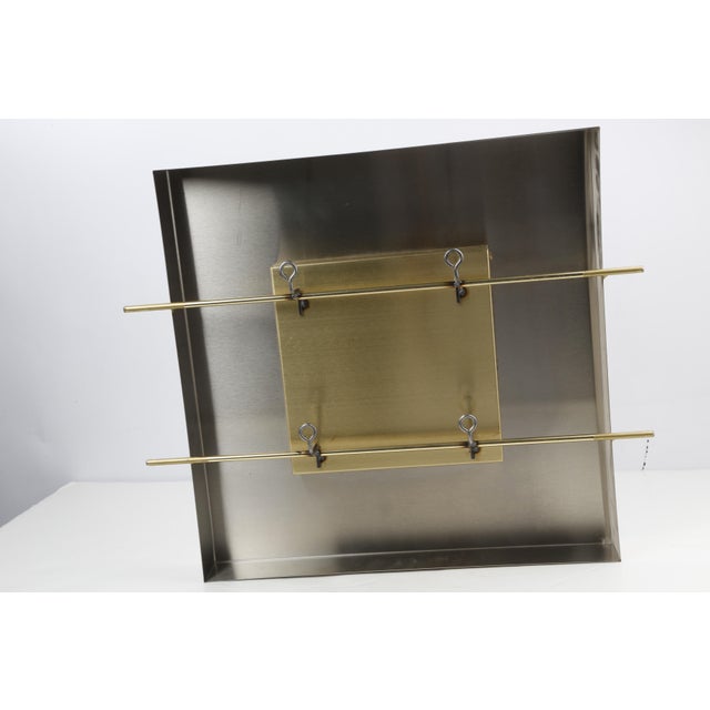 Vintage Modern Stainless Steel Abstract Wall Sculpture 16” X 16” Curtis Jere Style For Sale In Chicago - Image 6 of 10
