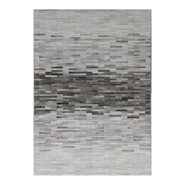 Galaxy Cowhide Silver Area Rug, 12' 0'' X 15' 0'' For Sale