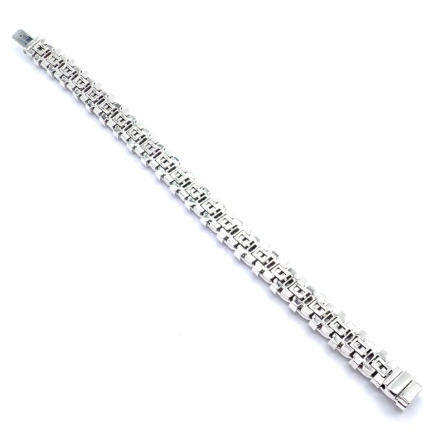 Tiffany & Co. Vannerie White Gold Basket Weave Diamond Bracelet For Sale In Philadelphia - Image 6 of 13