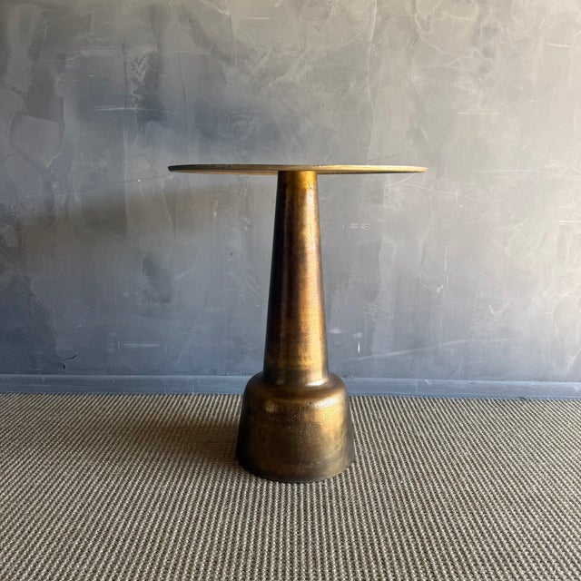 No table is exact, these beautiful side tables have an Antique appeal, with its aged metal looking finish. The finish is...