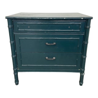 Thomasville Allegro Collection Faux Bamboo Nightstand For Sale