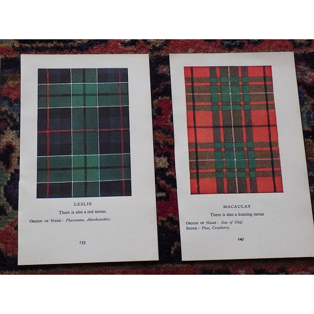 Realism Vintage Mid 20th Century Scottish Tartan Lithographs - Set of 15 For Sale - Image 3 of 9