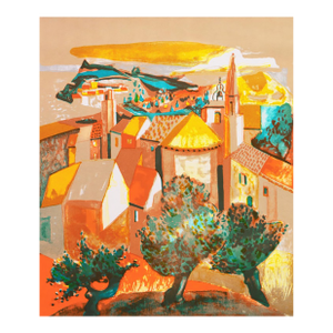 'Village Du Var, Côte D'Azur' by George Lambert, Academie Chaumiere, France, Benezit