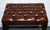 Vintage Chesterfield Hand Dyed Brown Leather Tuffed Footstool For Sale - Image 16 of 18