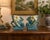 Pair of 1940s Roseville Clematis 193-6 Blue Cornucopia Vases For Sale In Greensboro - Image 6 of 6