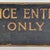Early 20th Century Unique Vintage Wooden Sign Announcing "Service Entrance Only" With Scalloped Design For Sale - Image 5 of 12