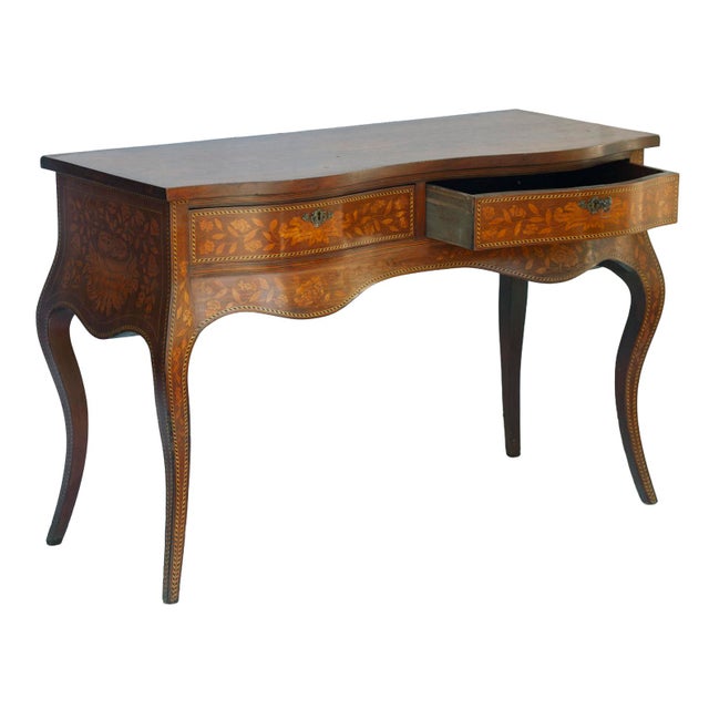 Antique Edwardian Inlayed Desk 1900-1910 For Sale - Image 10 of 15