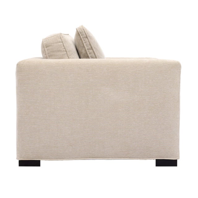 Cream Vintage Roche Bobois Cream Cord Armchairs For Sale - Image 8 of 11