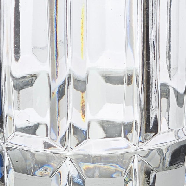 Soviet Brutalist 24% Lead Crystal Vase Cubist Hand-Cut Geometric Design Ussr Modernist Glass For Sale - Image 9 of 10