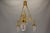 French Art Nouveau Brass and Frosted Glass Three-Light Chandelier, circa 1920 For Sale - Image 14 of 18