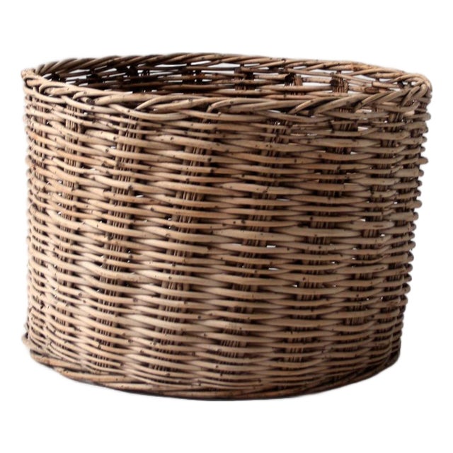 Antique Large Woven Basket For Sale
