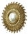 Vintage Sunburst Mirror in Gold Resin, 1960s For Sale