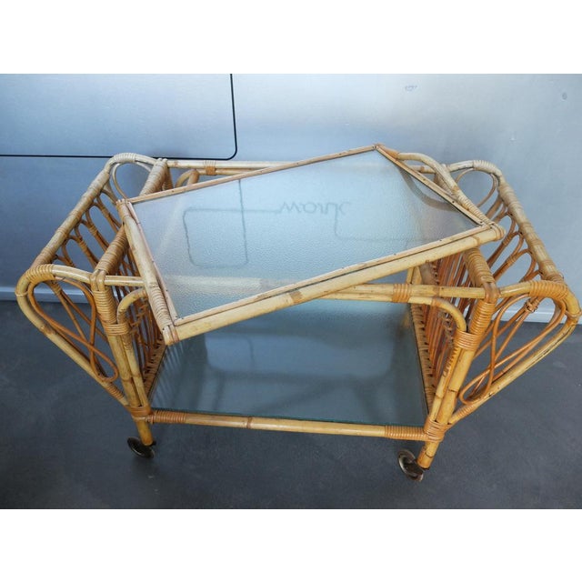 Mid-Century Modern Mid-Century Italian Serving Bar Cart, 1960s For Sale - Image 3 of 18