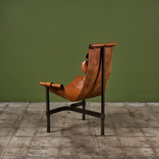 Jean-Paul Rykaert Leather Sling Chair For Sale - Image 9 of 16