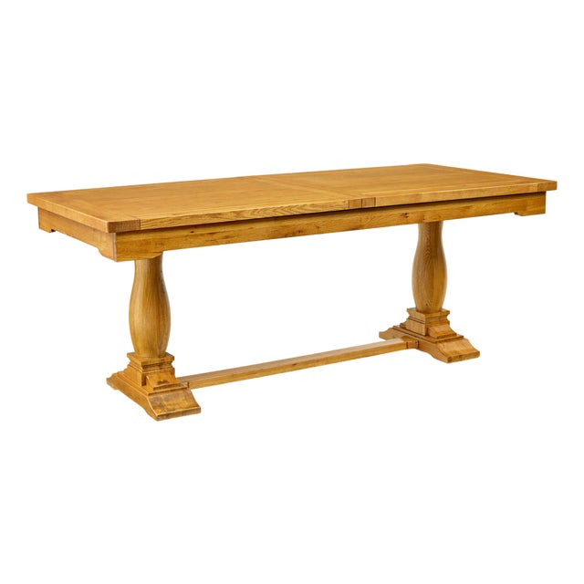 English Oak Extending Dining Table For Sale