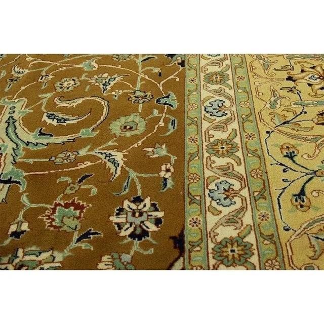 1960s Old Persian Tabriz Masterpiece Rug 9’10” X 12’9″ For Sale - Image 10 of 13
