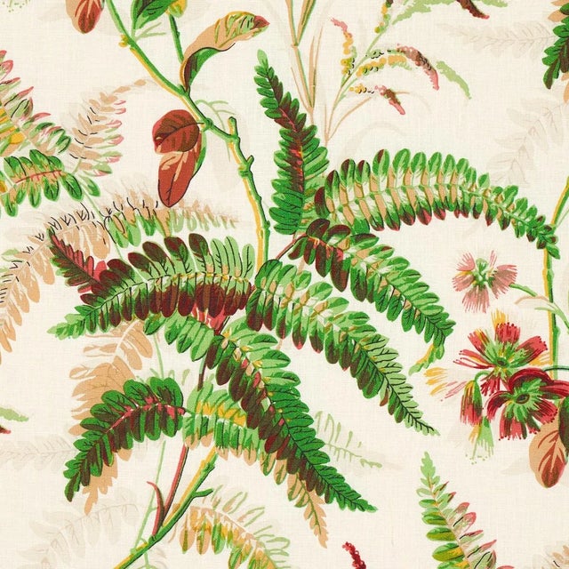 Contemporary Schumacher Myers Fern Linen Fabric in Document For Sale - Image 3 of 5