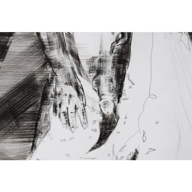 Christian Bauer, Standing Nude, 1990s, Ink and Pencil on Paper For Sale - Image 10 of 14