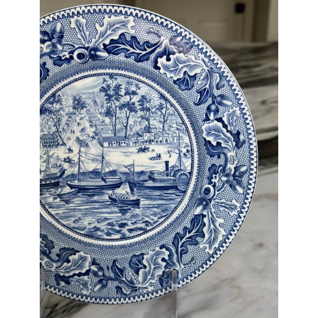 Johnson Brothers Historic America Nautical Motif Sacramento City California Plate For Sale - Image 11 of 17