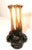Up for sale is a wonderful vintage hand blown candelabra sculpture made of old beer bottles. It's blown out of three amber...