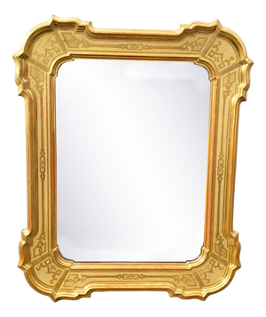 Large Mid-19th Century Mirror in Gilded Wood, Italy