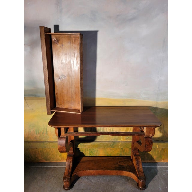 Small Restoration Period Console in Walnut, 1830s For Sale - Image 10 of 12