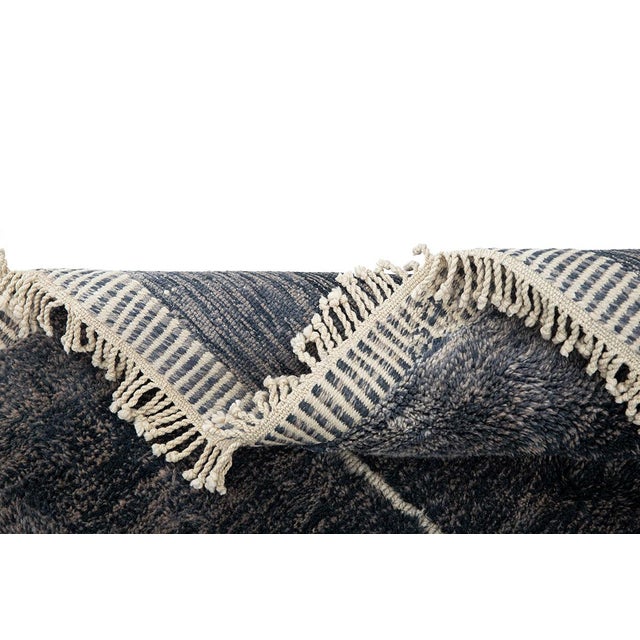 Large Abstract Hand-Knotted Wool Rug by Azele Studio For Sale - Image 6 of 11