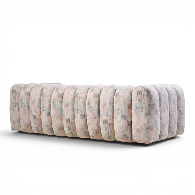 Textile Jay Spectre Channeled Postmodern Sofa For Sale - Image 7 of 10
