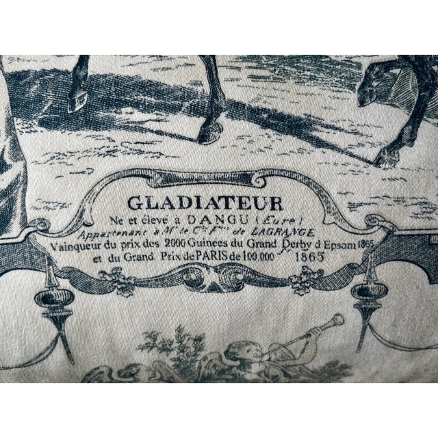 Textile Custom Kravet "Gladiateur" Equestrian Toile Pillows-a Pair For Sale - Image 7 of 9