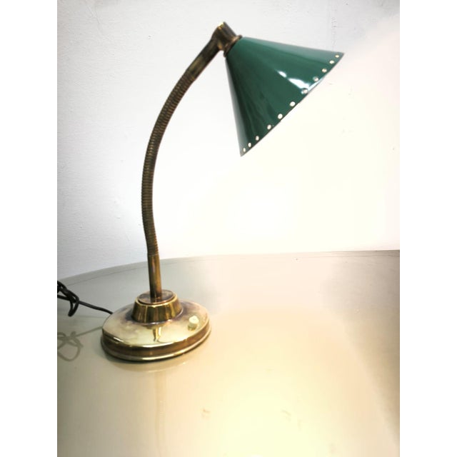 Flexible Light with Green Dome, 1960s For Sale - Image 11 of 11