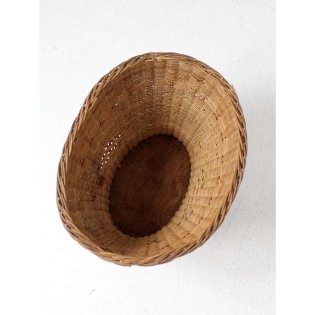 Vintage Woven Wicker Basket For Sale - Image 12 of 12