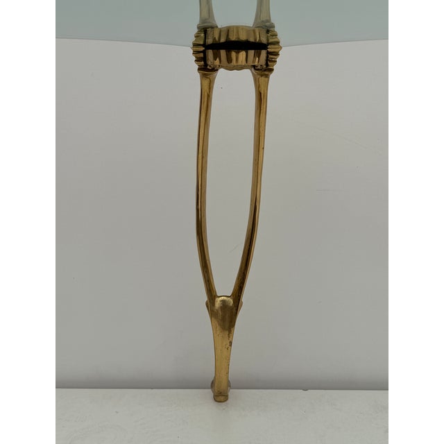1970s Brass and Glass Coffee Table Manner of Maison Jansen For Sale - Image 11 of 12