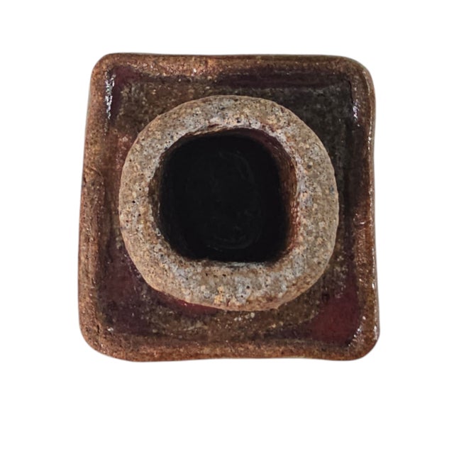 Mid-20th Century American Studio Pottery Sculptural Lidded Vessel, 11.75 Inch For Sale - Image 11 of 14