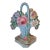 Vintage Hubley Shabby Chic Cast Iron Flower Basket Doorstop For Sale