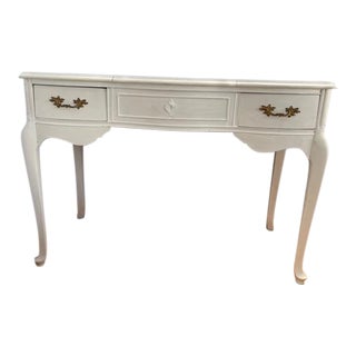 Late 20th Century French Provincial Style Vanity With Mirror and Drawers For Sale