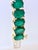 Modern 27 Carat Natural Emerald Tennis Bracelet, 14 Karat Yellow Gold, 21gm, 7.25 Inch For Sale - Image 3 of 8